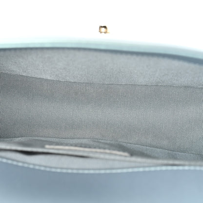 Chanel Iridescent Patent Calfskin Quilted Medium Boy Flap Light Blue 5 of 13