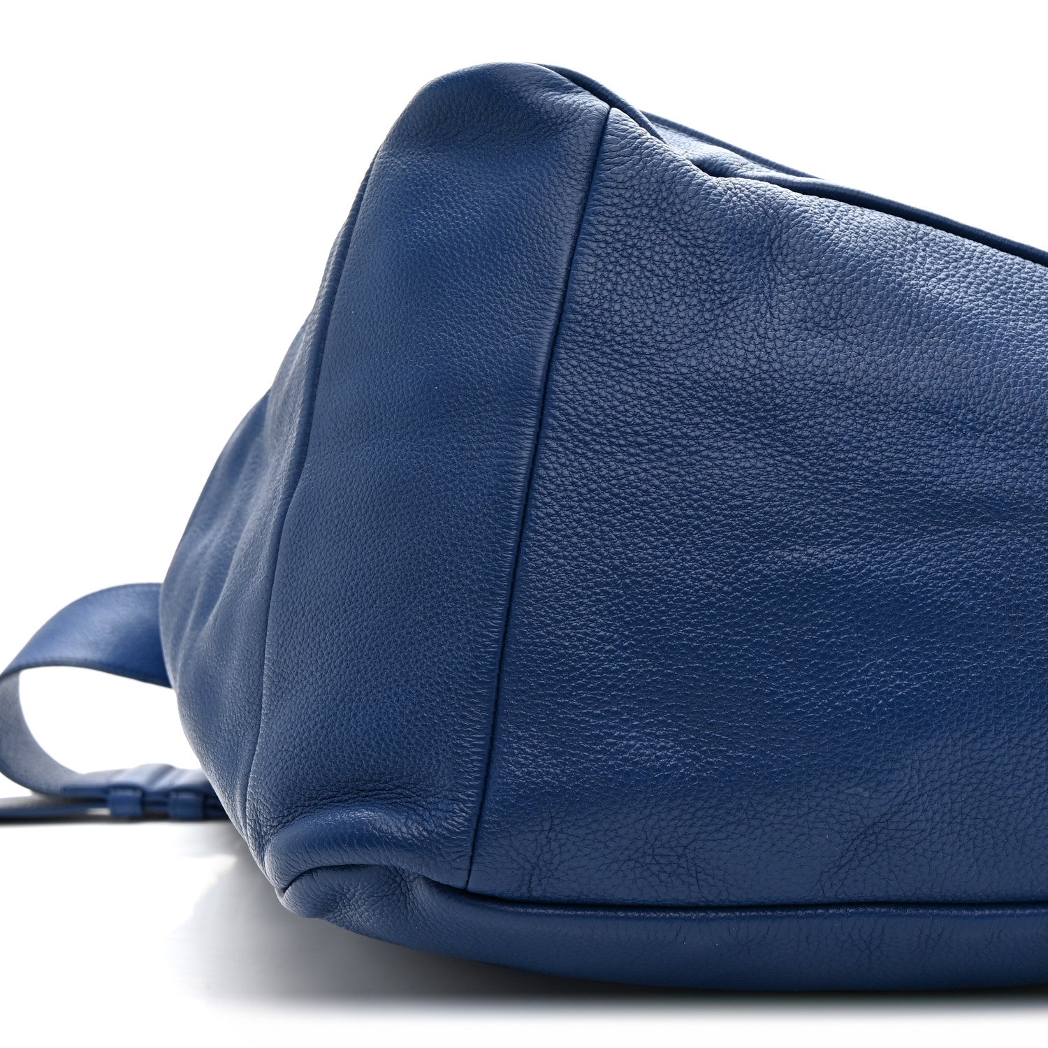 Prada Vitello Daino Triangle Shoulder Bag Blue 9 of 9
