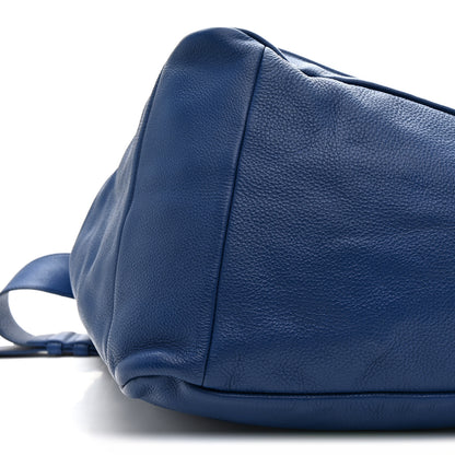 Prada Vitello Daino Triangle Shoulder Bag Blue 9 of 9