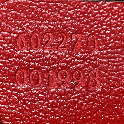 Gucci Vintage Effect Calfskin Matelasse Diagonal Small Torchon GG Marmont Bamboo Top Handle Shoulder Bag Black Romantic Cherry 11 of 16