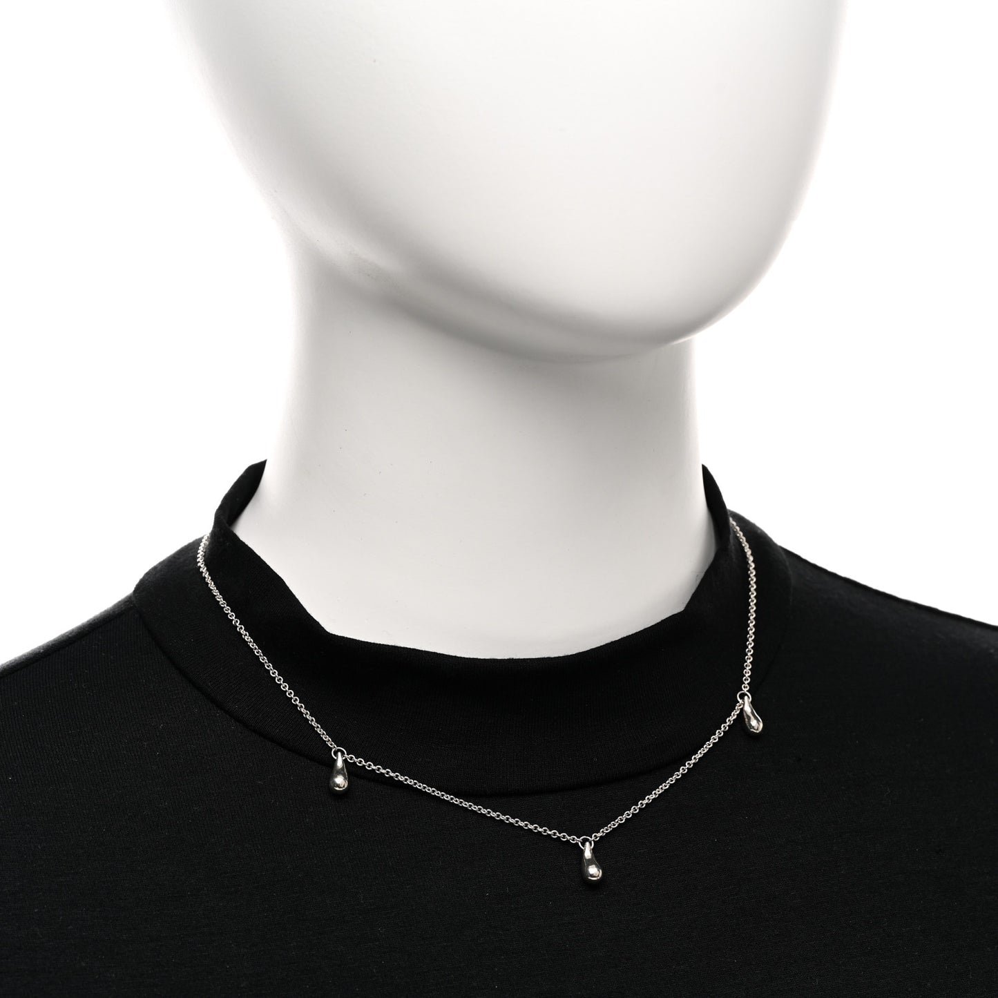 Sterling Silver Elsa Peretti Teardrops Necklace