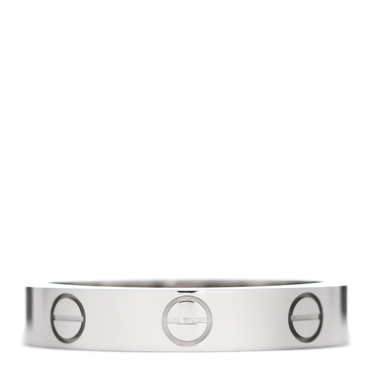 18K White Gold 3.5mm LOVE Wedding Band Ring 54 6.75