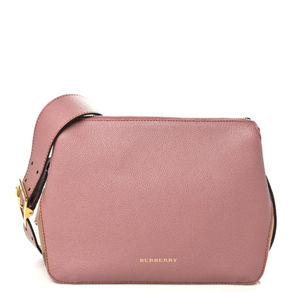 Burberry Soft Grain Calfskin House Check Small Helmsley Crossbody Dusty Pink 1 of 11