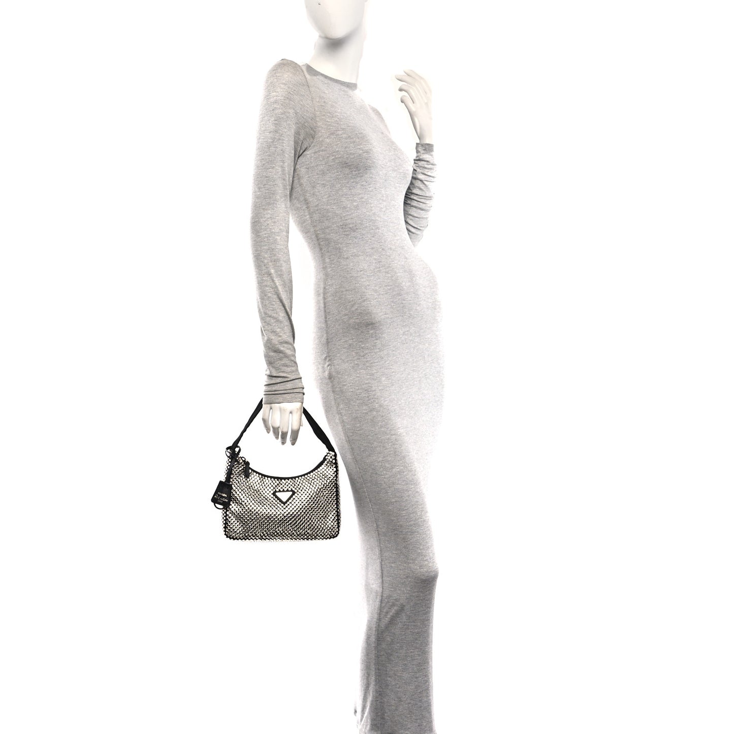 Satin Crystal Mini Re-Edition 2000 Bag Cristal