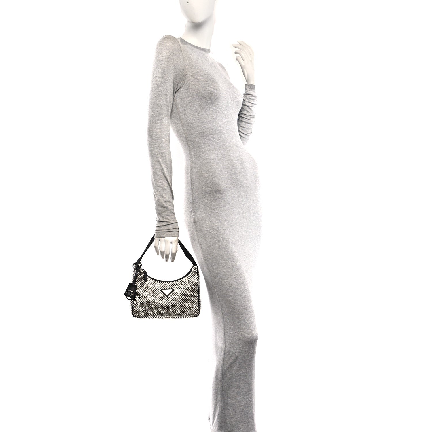 Prada Satin Crystal Mini Re-Edition 2000 Bag Cristal 2 of 10