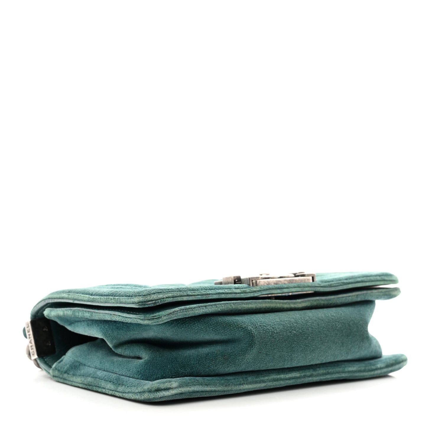 Velvet Quilted Small Boy Flap Turquoise