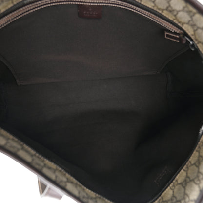 Gucci GG Supreme Monogram Medium Zippered Shopping Tote Dark Brown 5 of 10