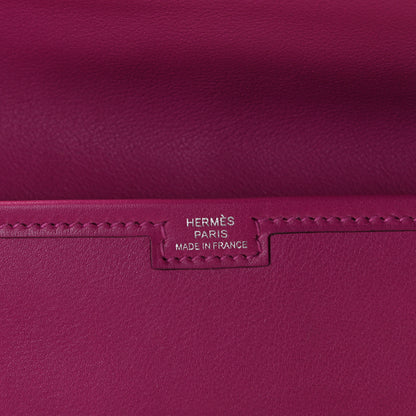Hermes Swift Jige Duo Clutch Rose Pourpre Black 4 of 8