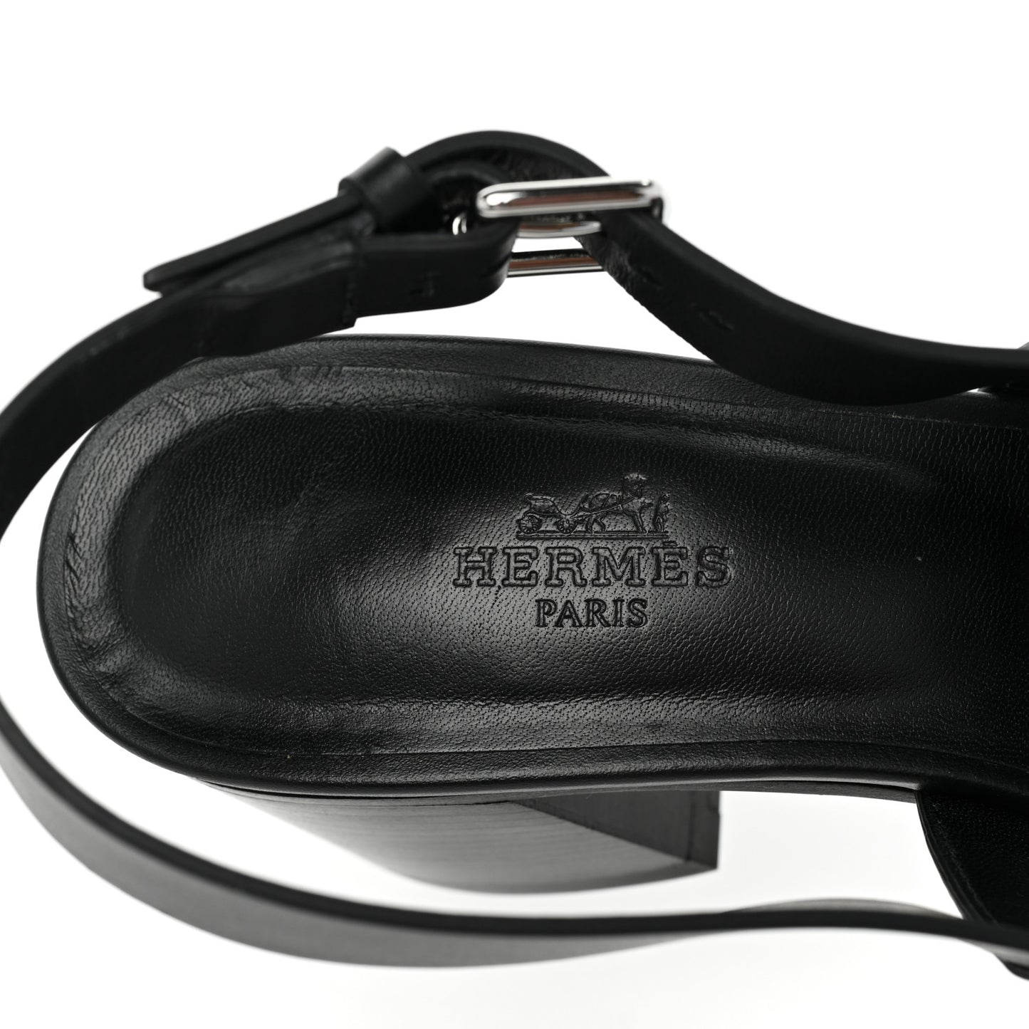 Calfskin Elbe 60 Sandals 38 Black
