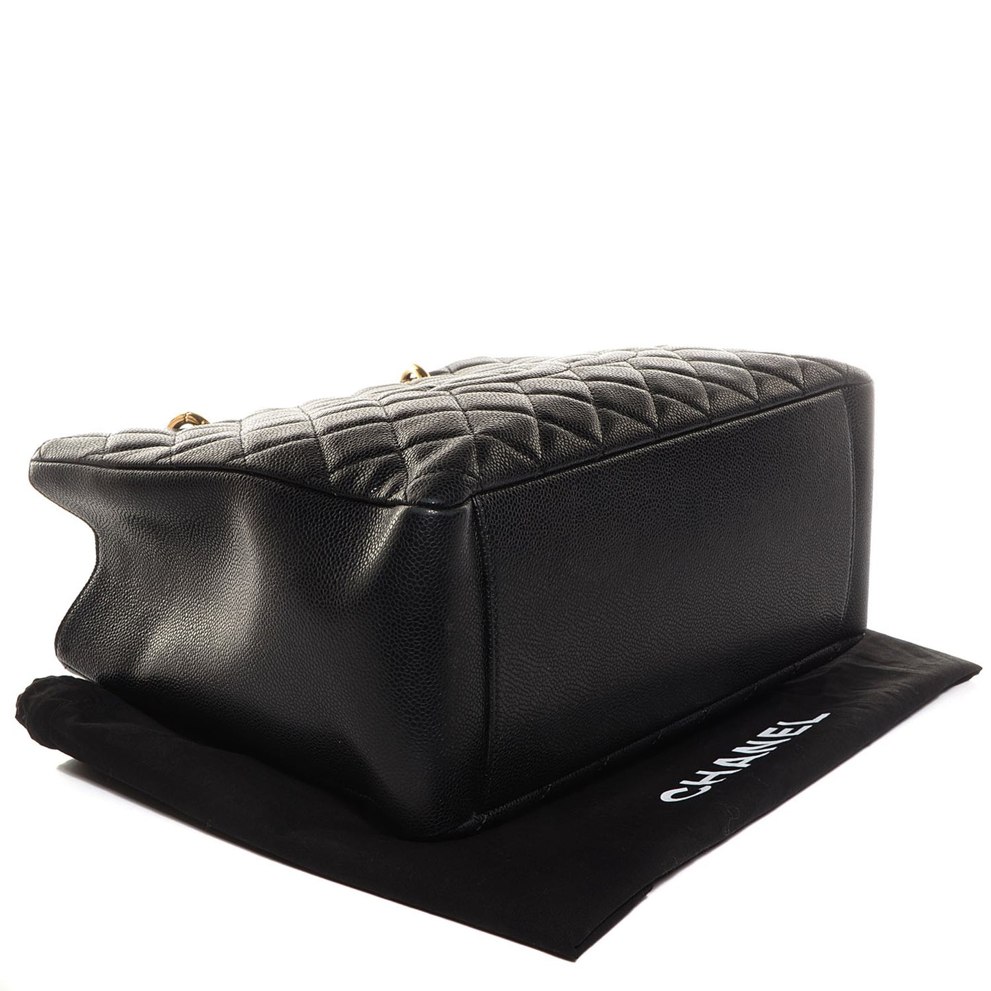 Caviar Quilted Grand Shopping Tote GST Black