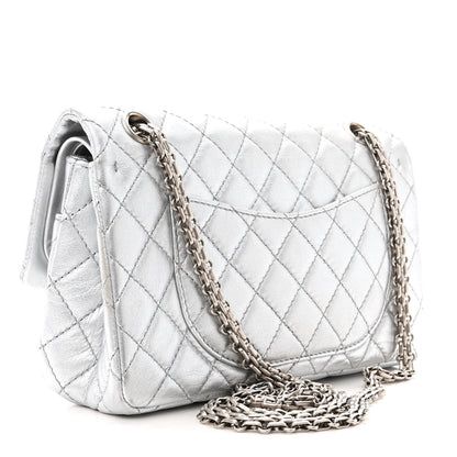 Chanel Metallic Lambskin Quilted 2.55 Reissue 226 Flap Silver 3 of 12