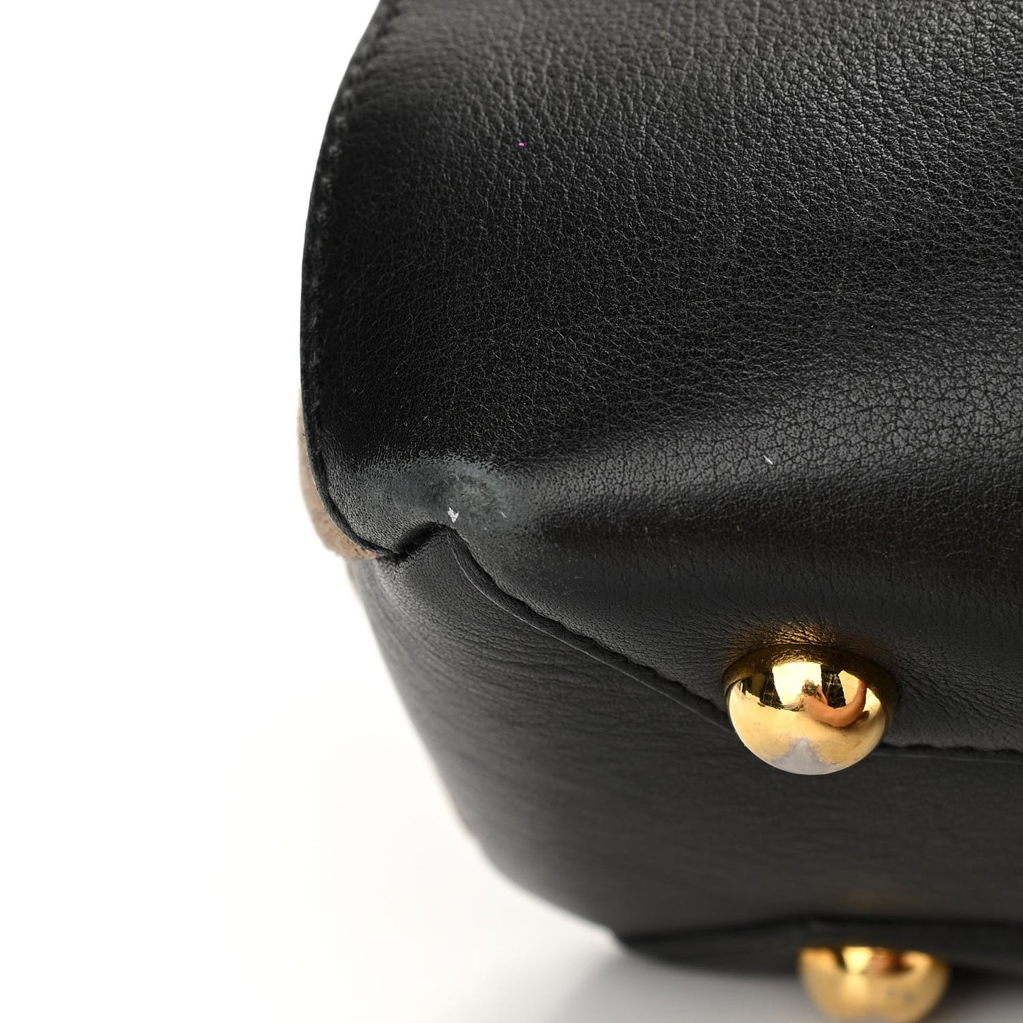 Calfskin House Check Small Banner Tote Black