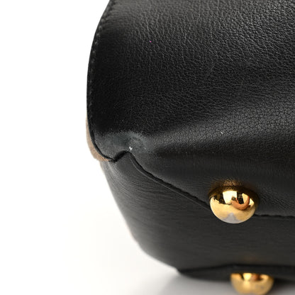 Burberry Calfskin House Check Small Banner Tote Black 15 of 18