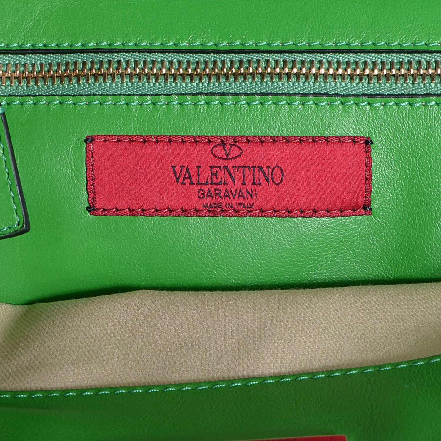 Valentino Garavani Vitello Small Rockstud Tote Green 7 of 16