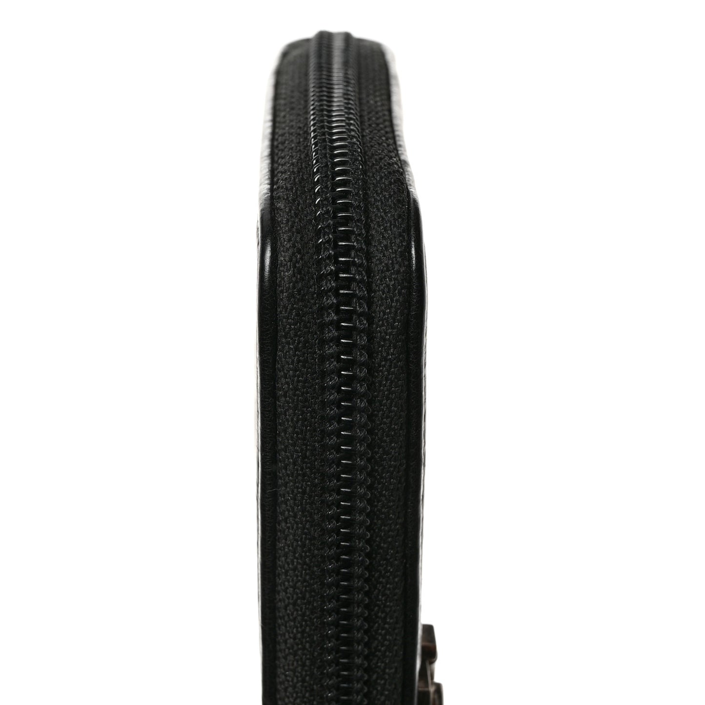 Caviar Quilted Small Boy Zip Around Wallet Black