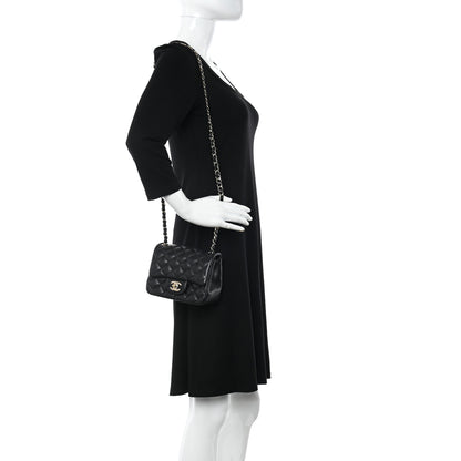 Chanel Lambskin Quilted Mini Square Flap Black 2 of 13