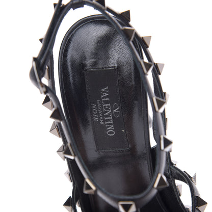 Valentino Garavani Nappa Rockstud Ankle Strap Pumps 40 Black 6 of 8