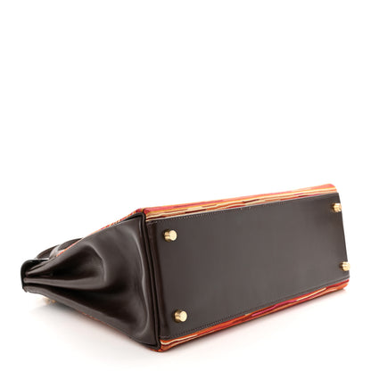 Hermes Box Toile Vibrato Kelly Retourne 32 Ebene 4 of 19