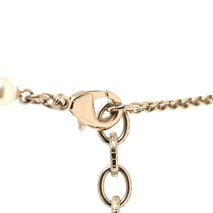 Chanel Pearl Crystal CC Long Necklace Gold 4 of 7