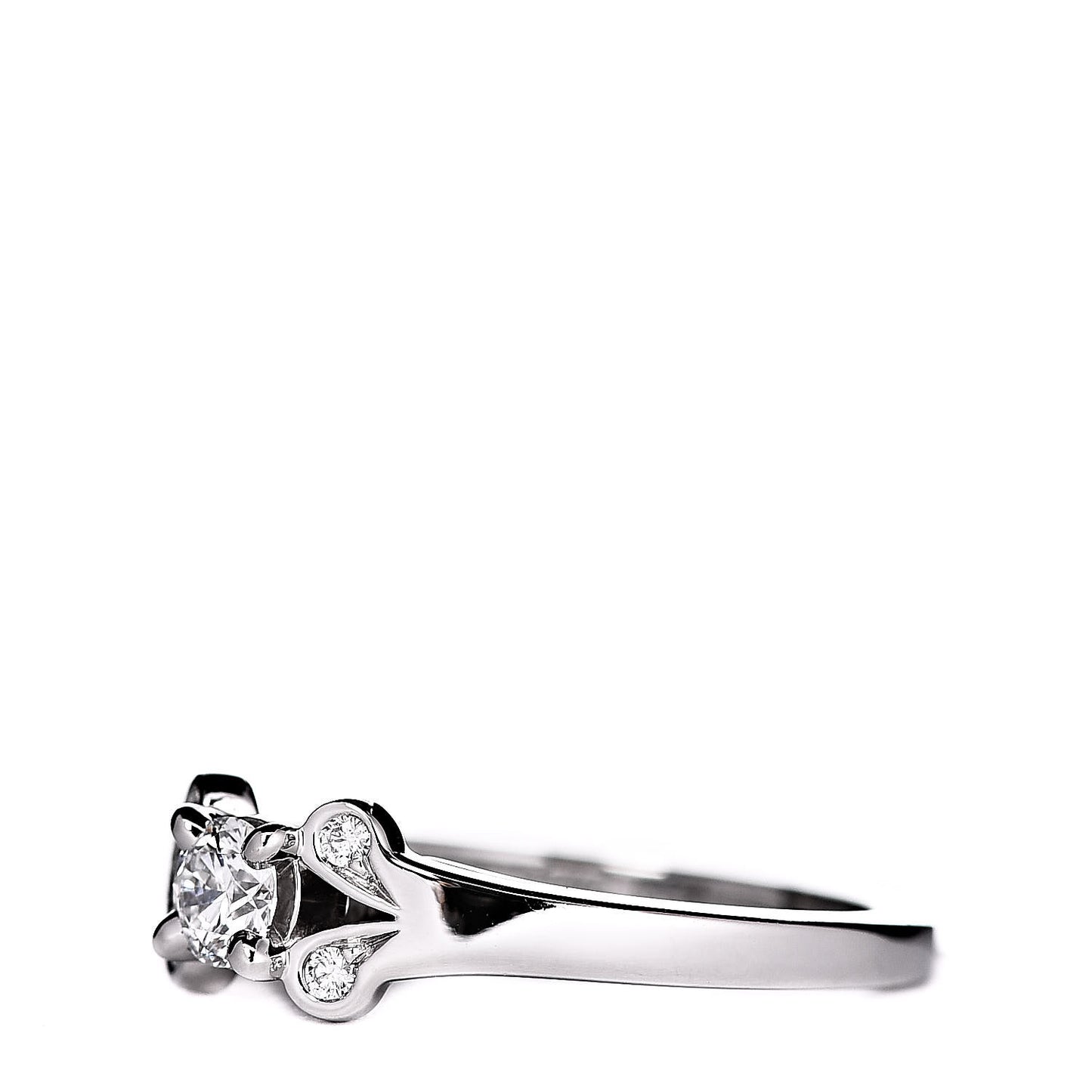 Platinum Diamond .18ct Ballerine Solitaire Engagement Ring 47 4