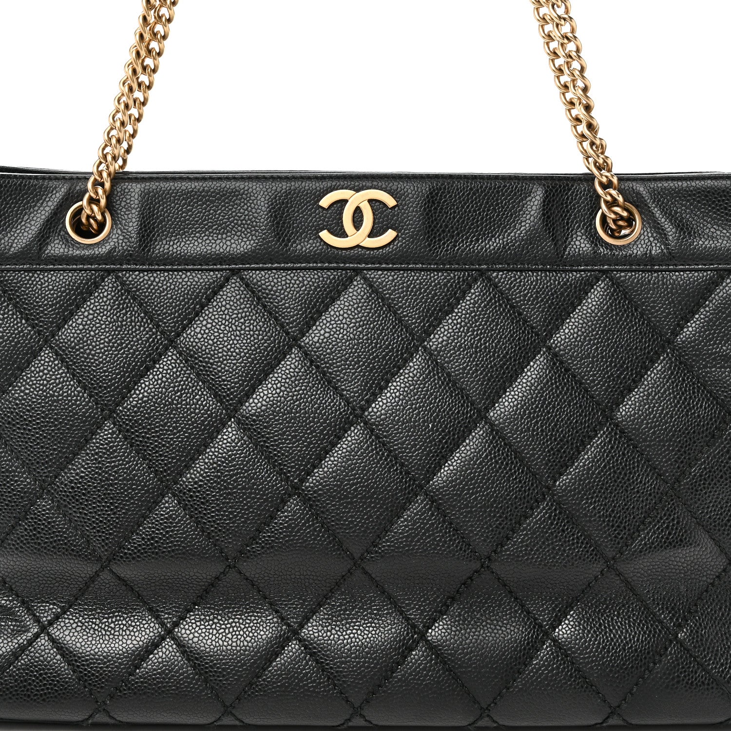 Chanel Caviar Quilted Shopping Tote Black 8 of 10