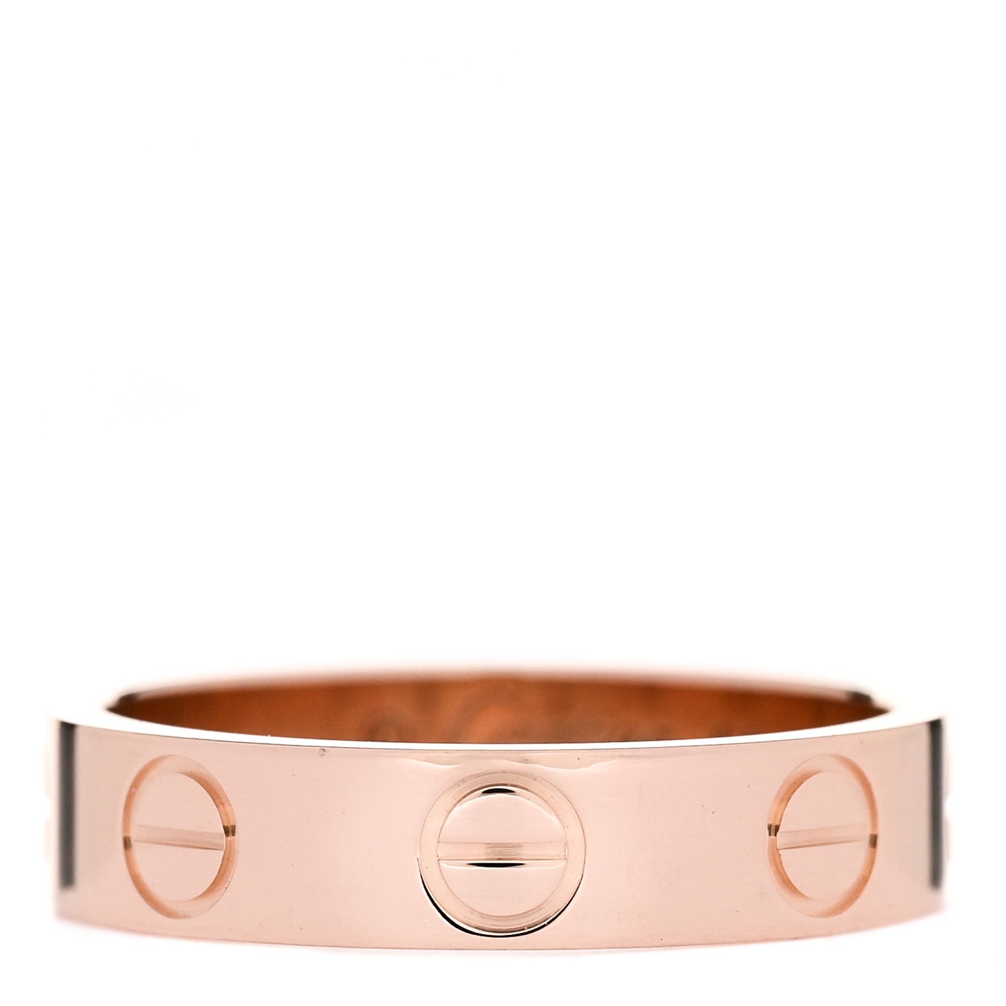 18K Pink Gold 3.5mm LOVE Wedding Band Ring 44 3