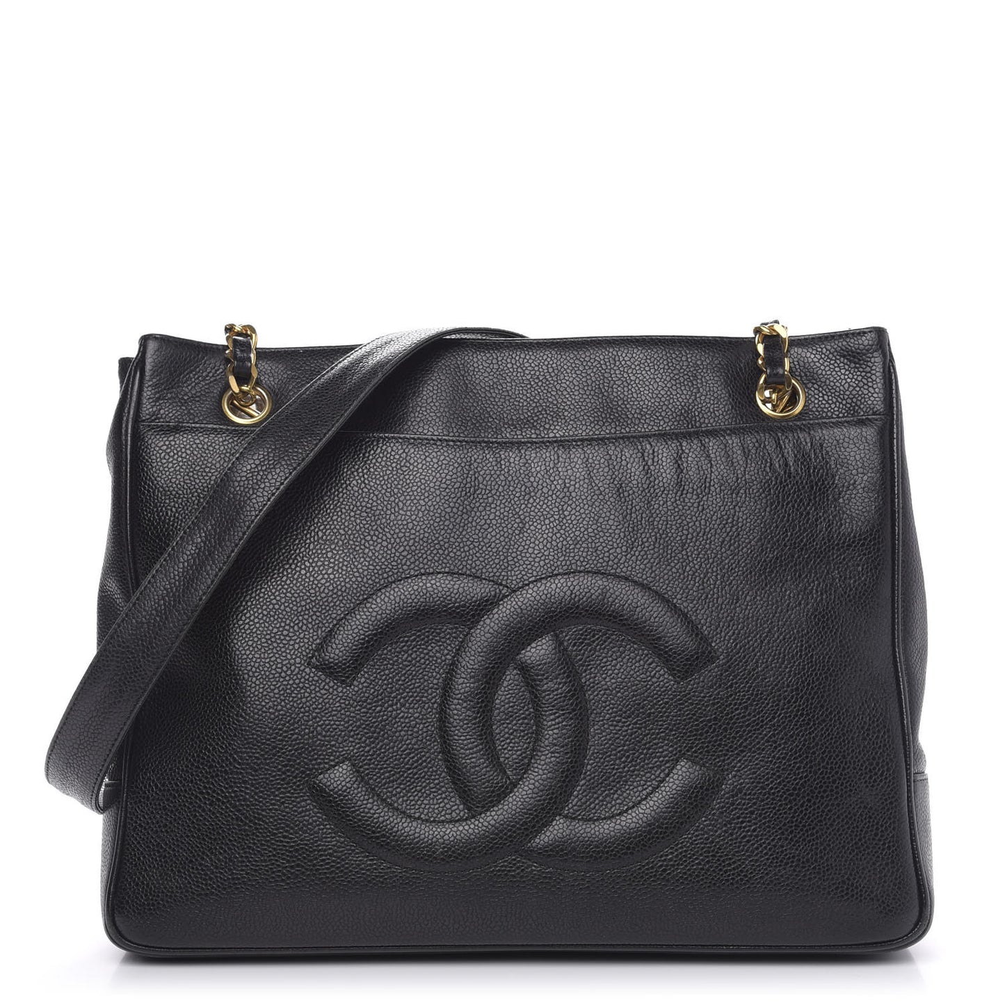 Caviar CC Shoulder Bag Black