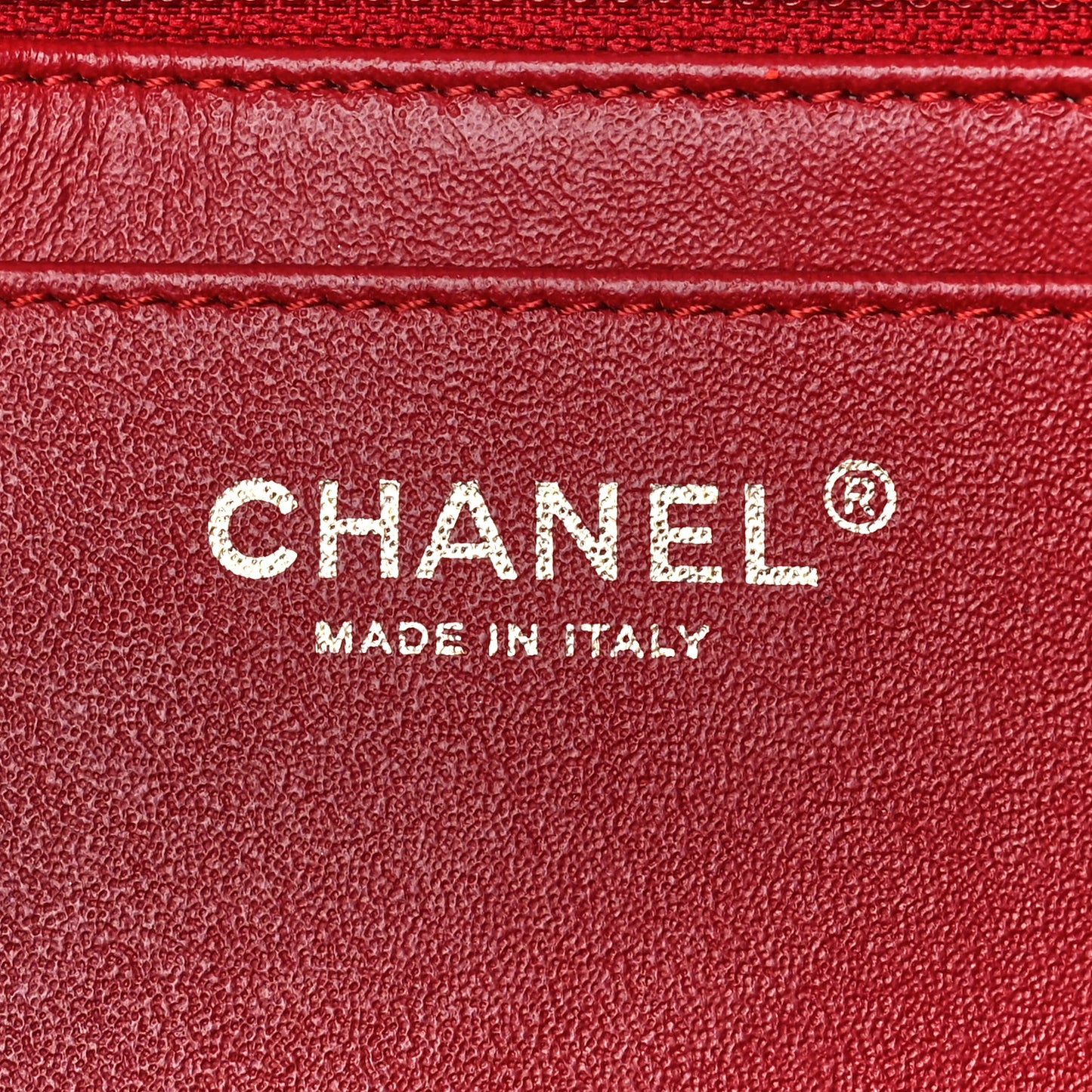Crumpled Grained Calfskin Quilted Large Two Tone Flap Bag Red
