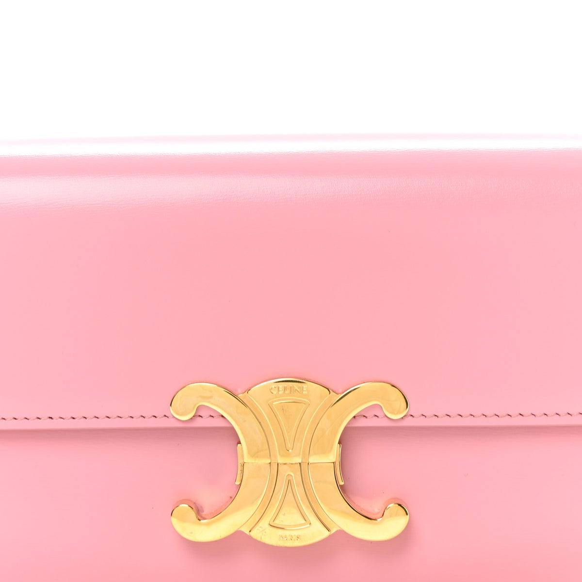 Natural Calfskin Triomphe Shoulder Bag Rose