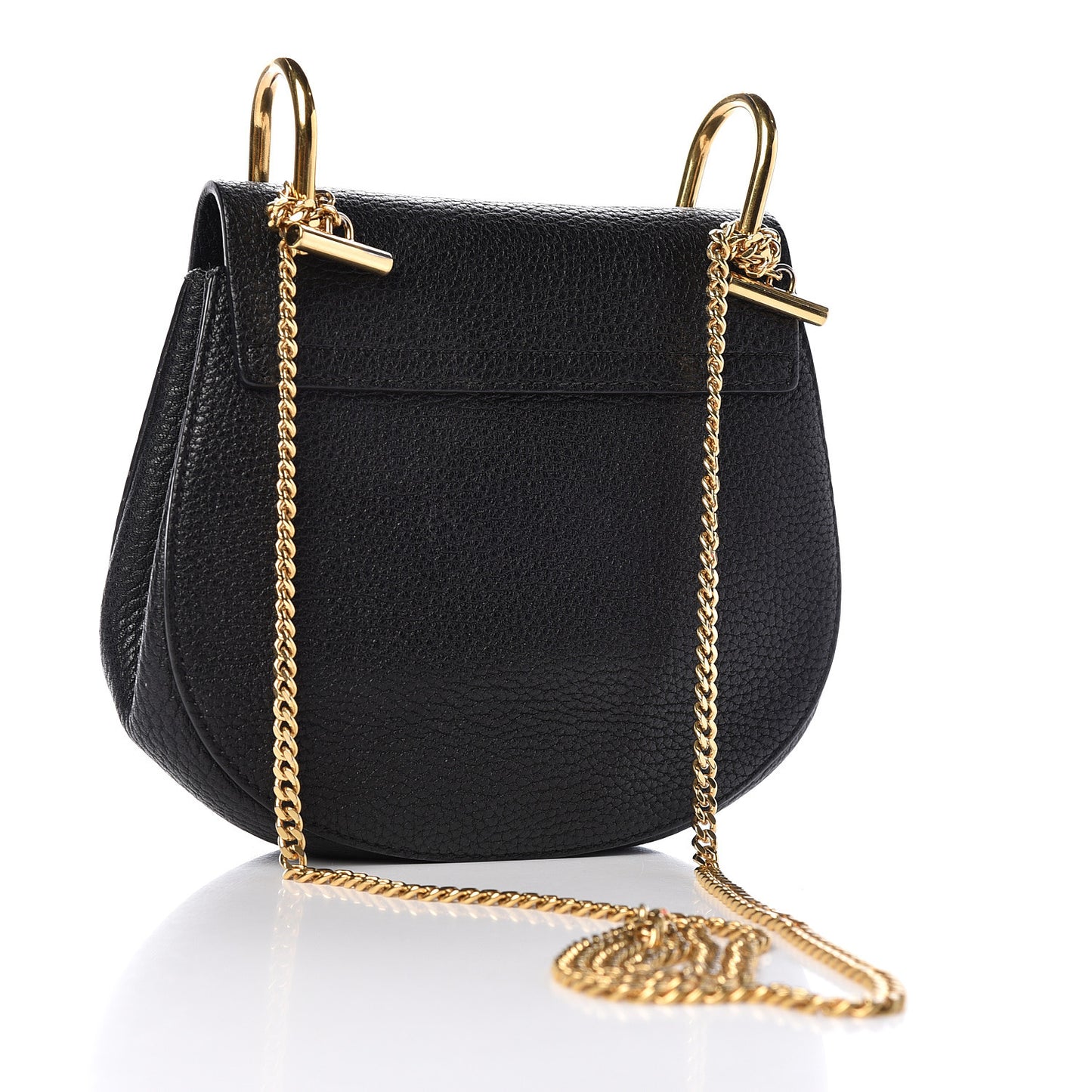 Grained Lambskin Mini Drew Shoulder Bag Black