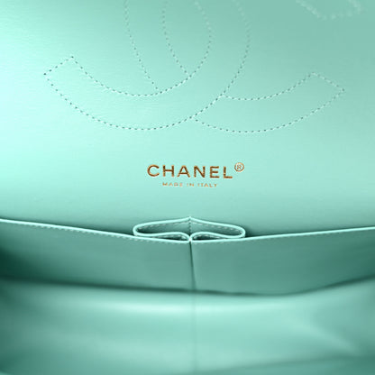 Chanel Caviar Quilted Jumbo Double Flap Light Green 6 of 10