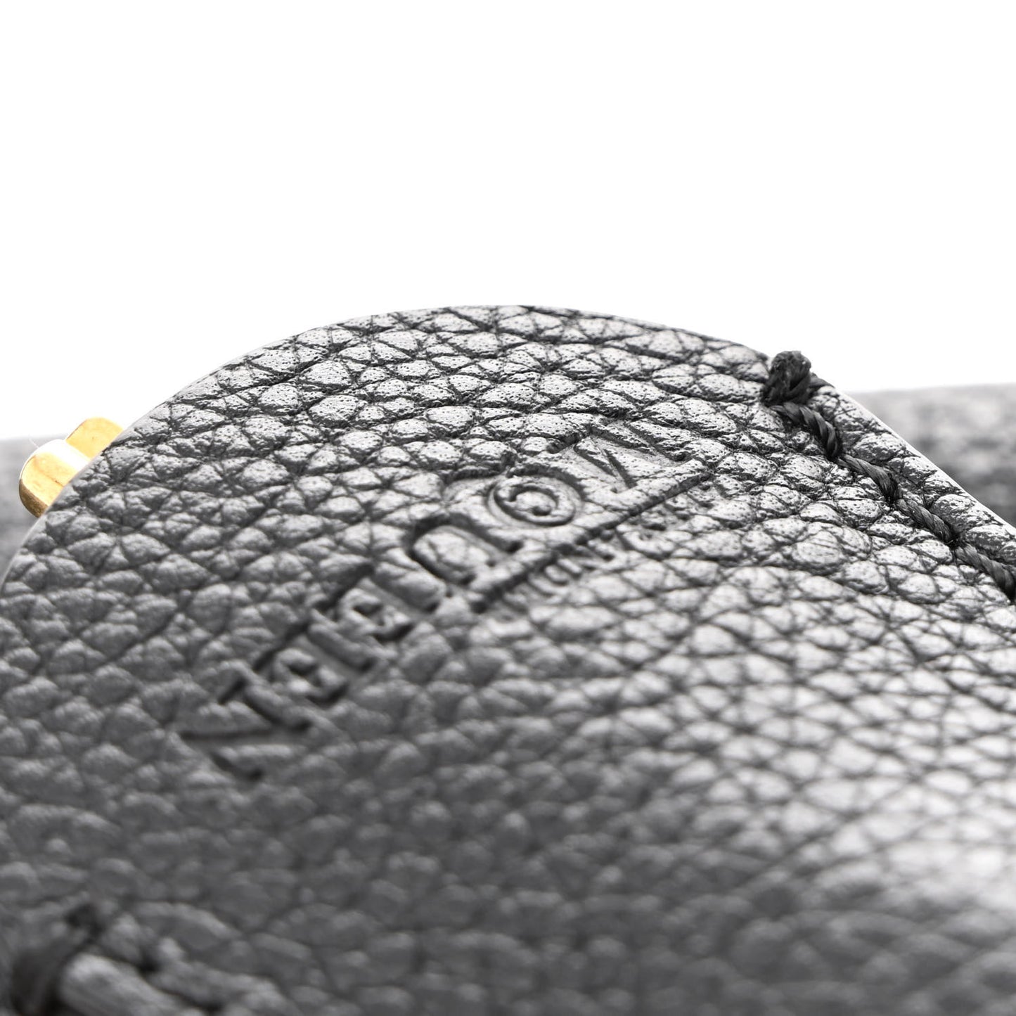 Grainy Calfskin Padlock Skull Clutch Black