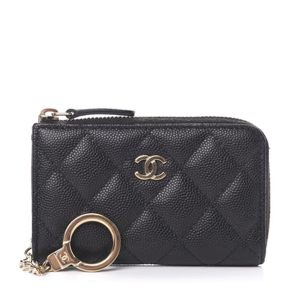 Chanel Caviar Quilted Key Holder Case Black 1 of 8