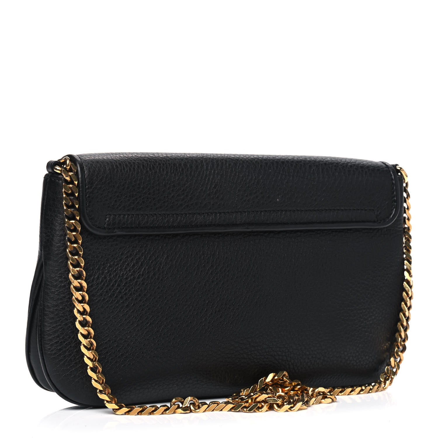 Gucci Calfskin Medium 1973 Chain Shoulder Bag Black 2 of 5