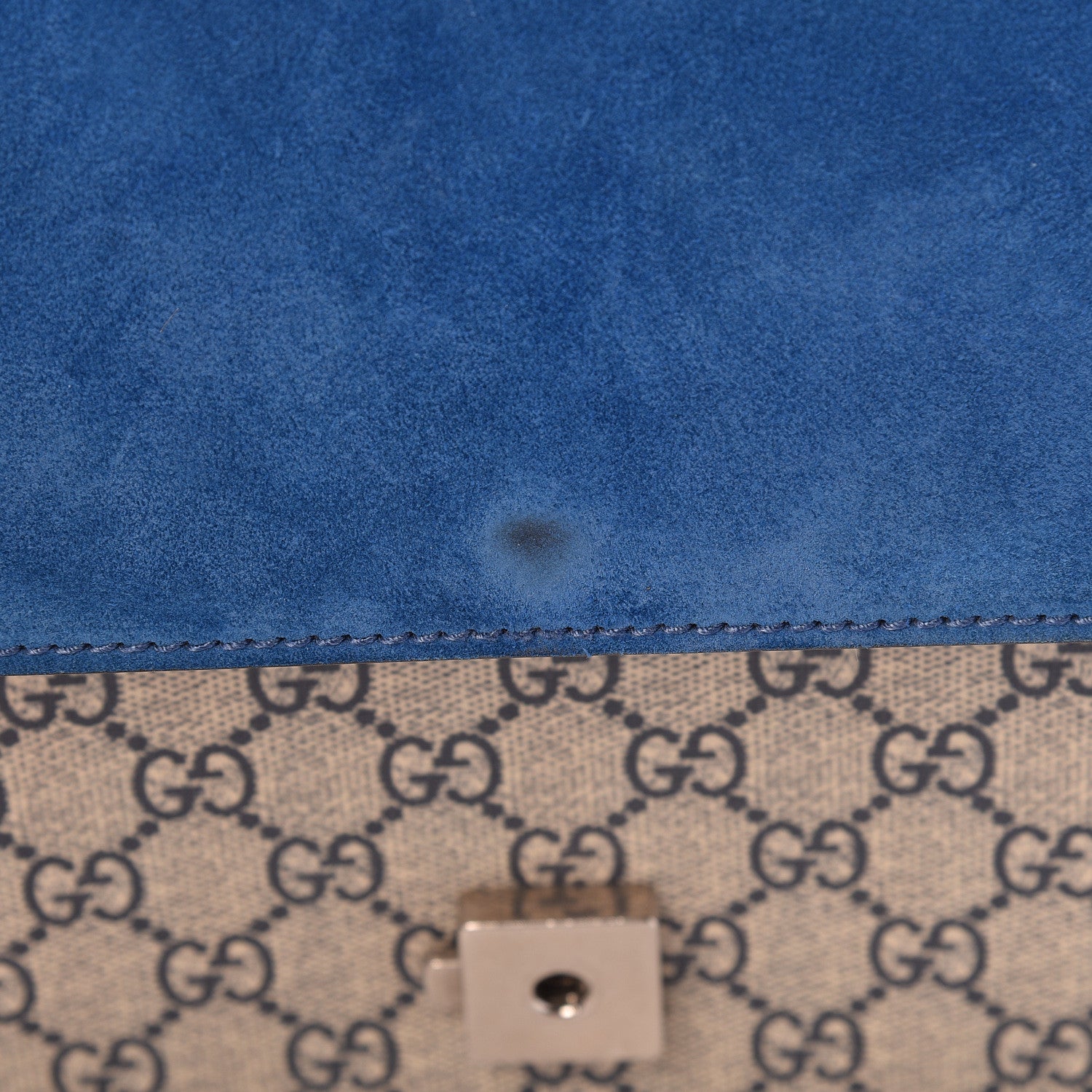 Gucci GG Supreme Monogram Blooms Medium Dionysus Shoulder Bag Beige Navy Vintage Blue 15 of 15