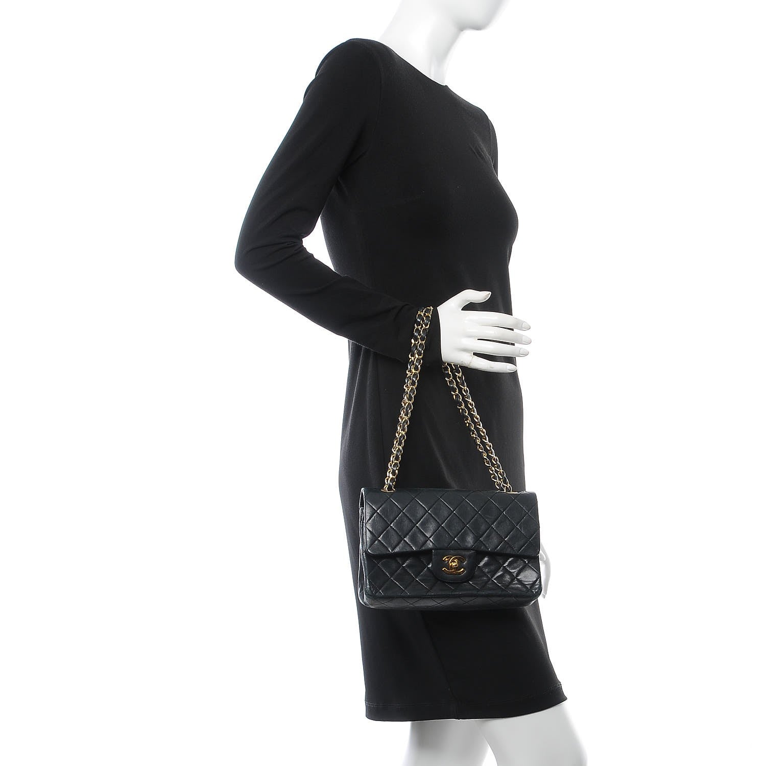 Chanel Lambskin Quilted Small Double Flap Black 3 of 17