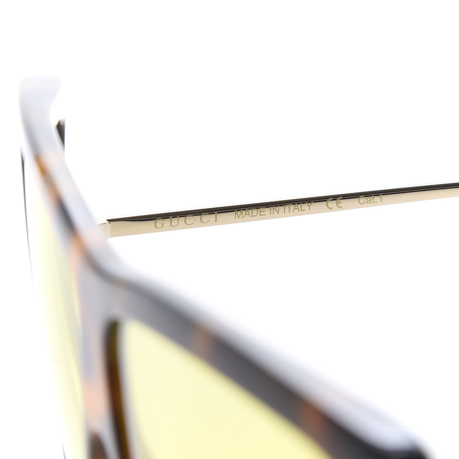 Gucci Acetate Oversize Square Frame GG0434S Sunglasses Havana Yellow 5 of 8