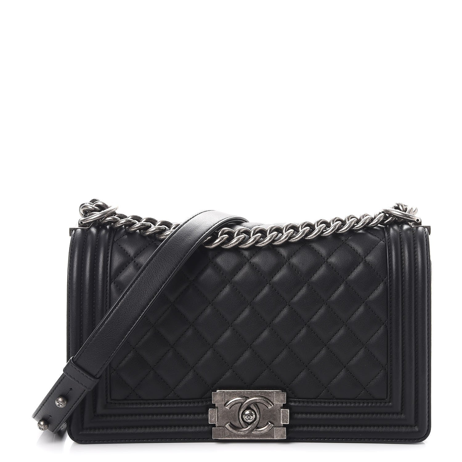 Chanel Calfskin Quilted Medium Boy Flap Black 1 of 10
