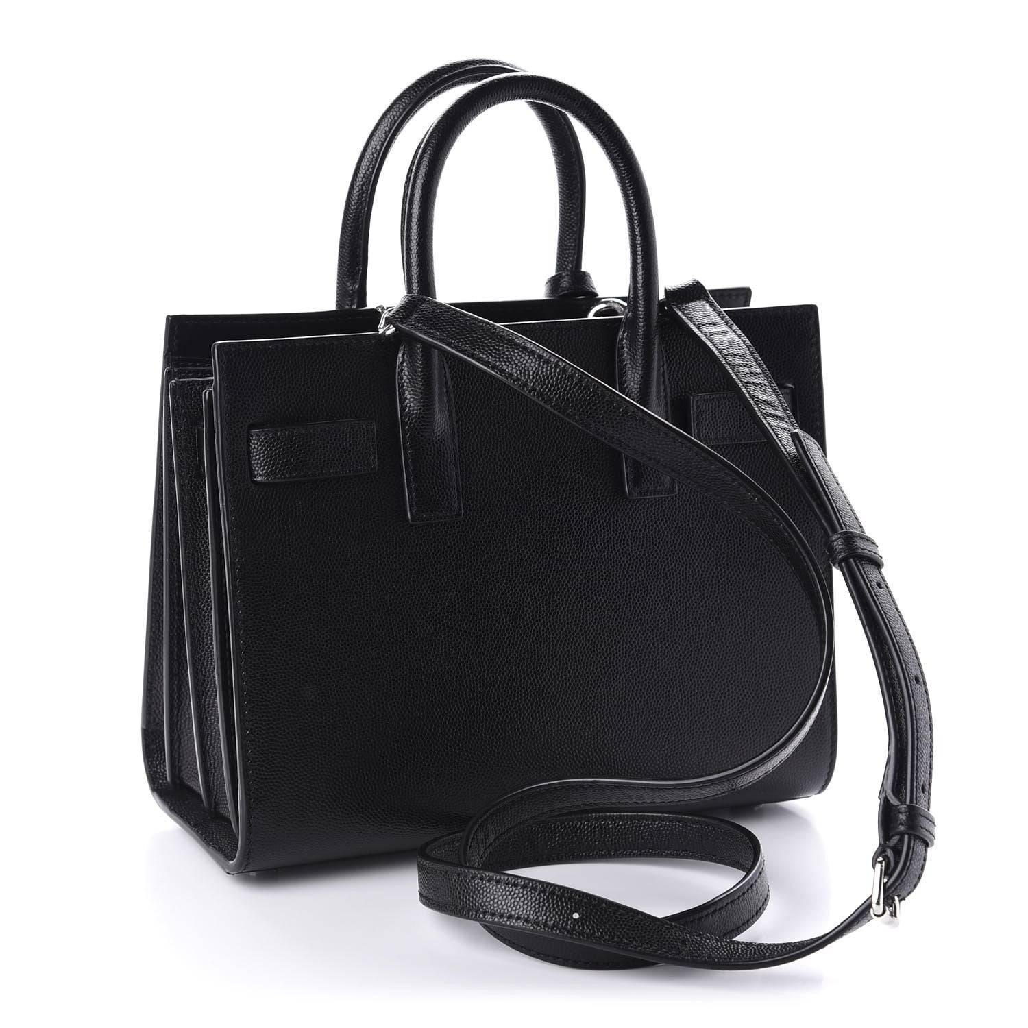 Saint Laurent Grained Calfskin Nano Sac De Jour Black 3 of 10