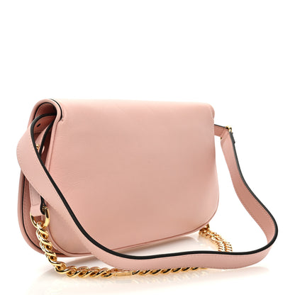 Gucci Roxy Calfskin Blondie Chain Shoulder Flap Bag Powder Pink 3 of 10