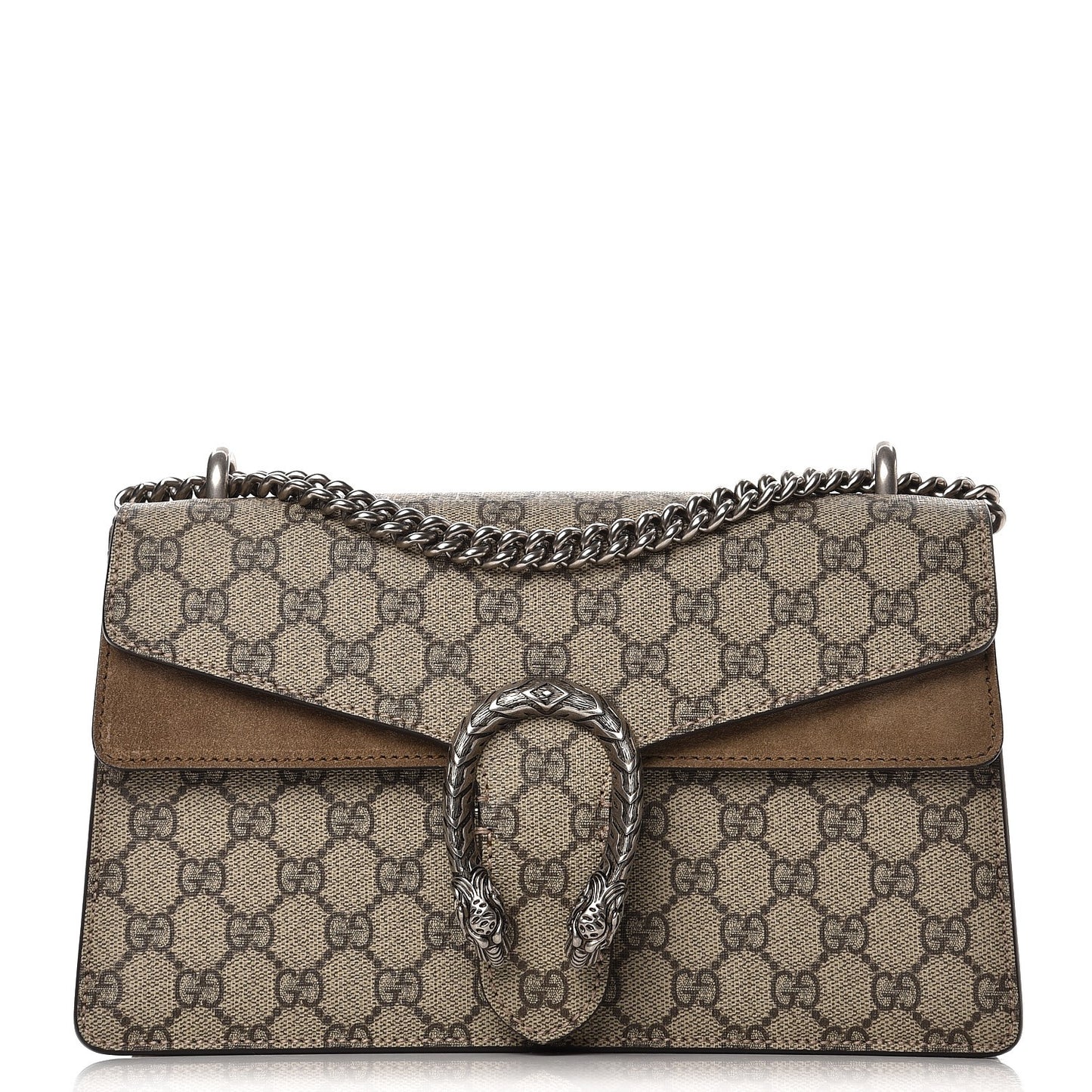 GG Supreme Monogram Small Dionysus Shoulder Bag Taupe