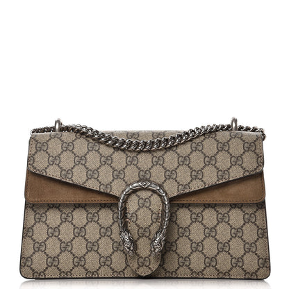 Gucci GG Supreme Monogram Small Dionysus Shoulder Bag Taupe 1 of 8