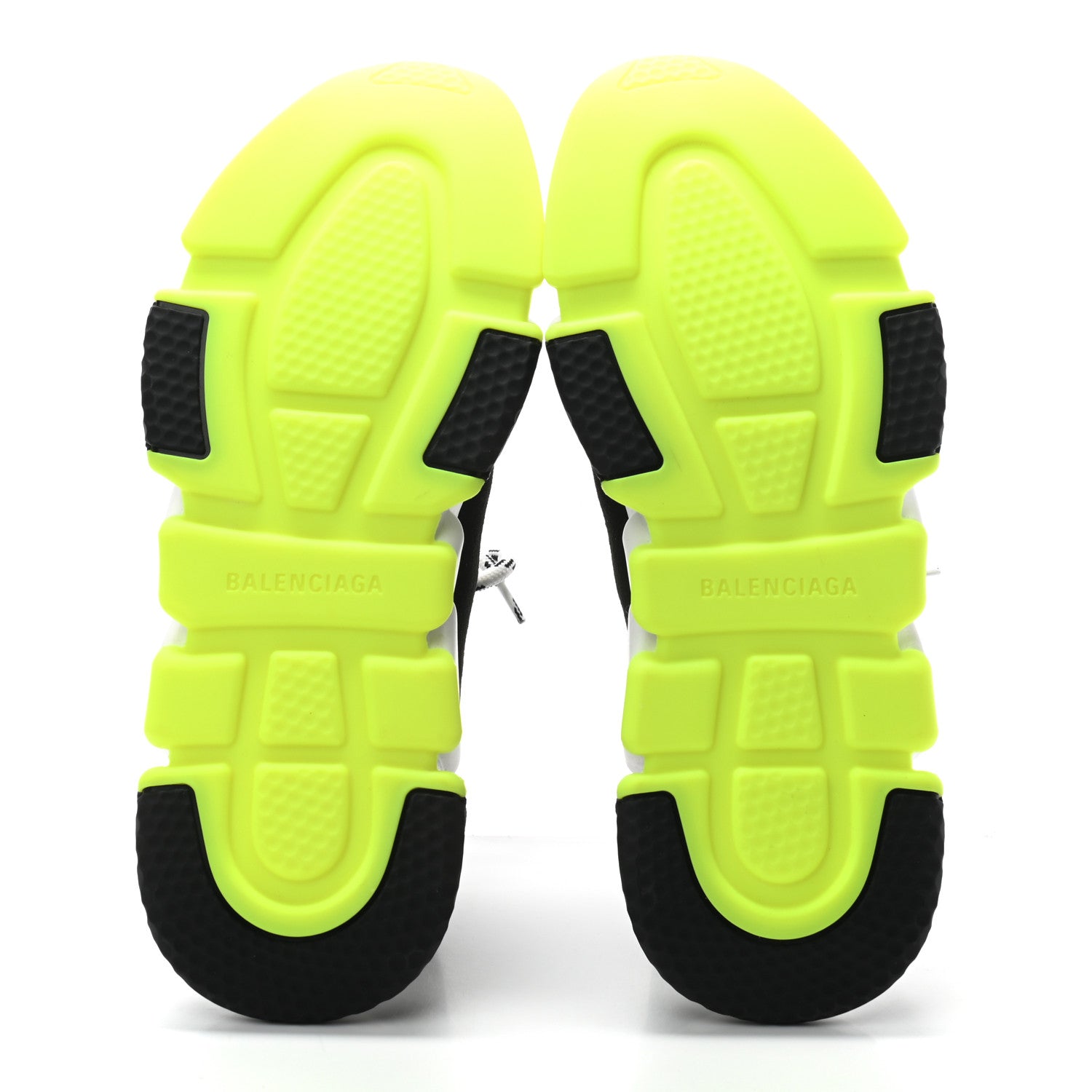 Balenciaga Neoprene Knit Mens Speed Lace Up Sneakers 40 Black Yellow Fluo 4 of 7