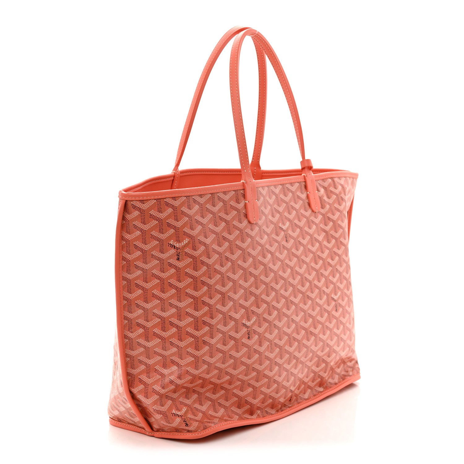 Goyard Goyardine Embroidered Seahorse Reversible Anjou PM Coral 6 of 19
