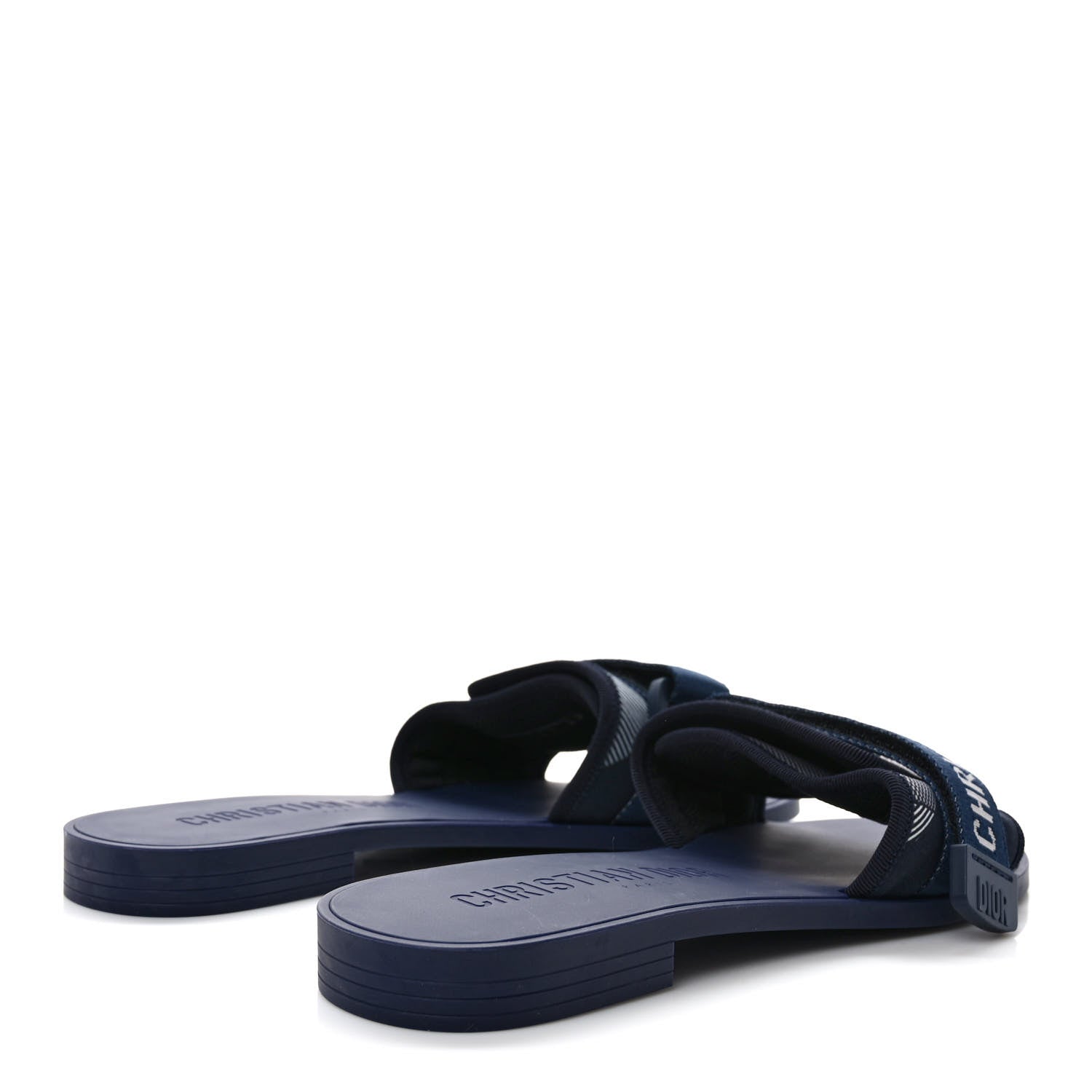 Christian Dior Technical Stretch Fabric Camouflage Dio(r)evolution Slide Sandals 39 Deep Blue 4 of 8