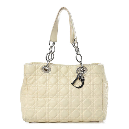 Christian Dior Lambskin Cannage Small Dior Soft Shopping Tote Off White 1 of 19