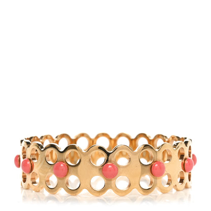 Louis Vuitton Enamel Hide and Seek Bracelet S Gold 3 of 5