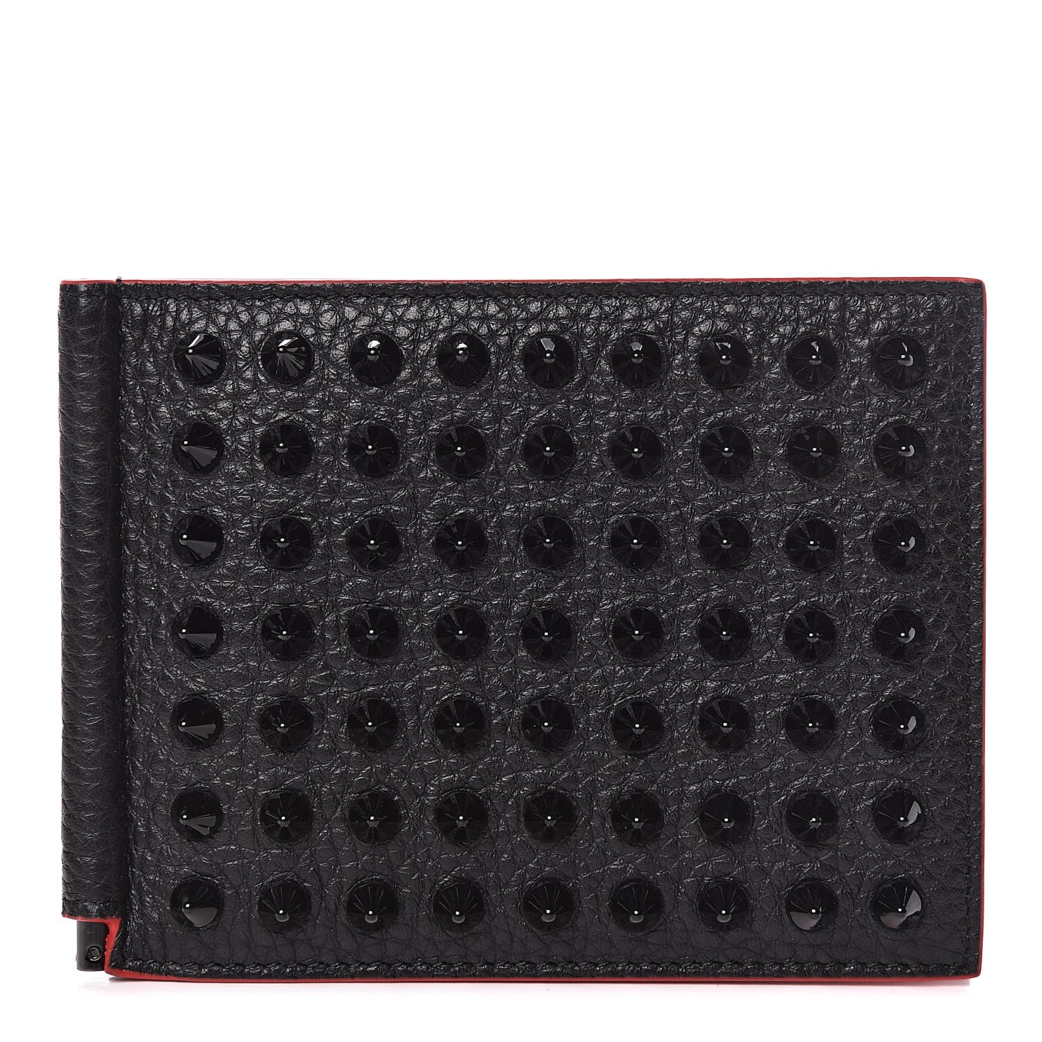 Christian Louboutin Calfskin Spike Bi-Fold Wallet Black 1 of 7