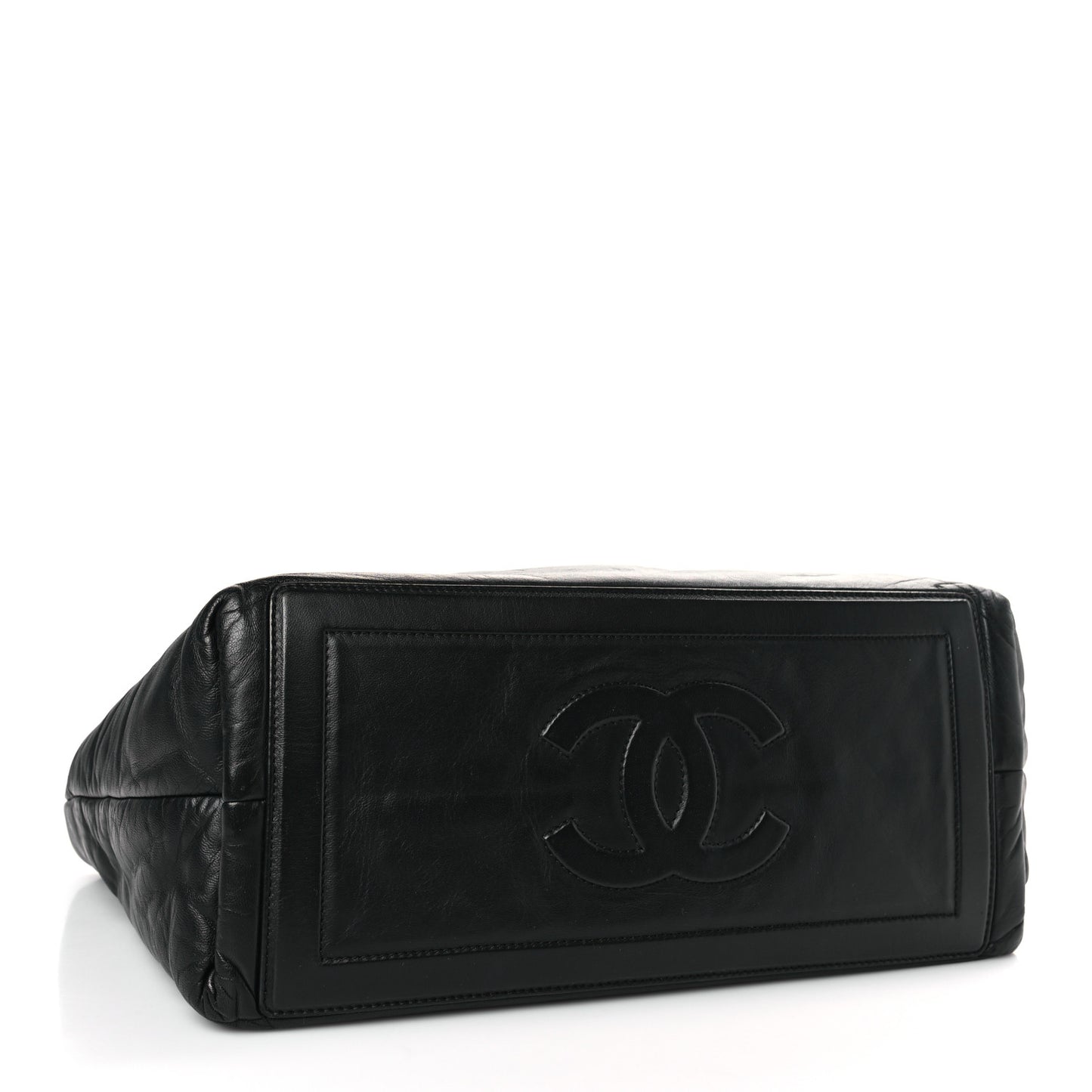 Lambskin Quilted Small Coco Cocoon Reversible Tote Black