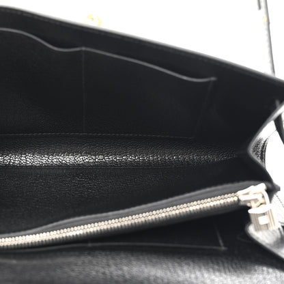 Hermes Chevre Chamkila Kelly Wallet To Go Black 10 of 22